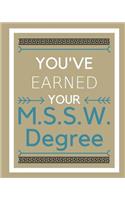 You've earned your M.S.S.W. Degree