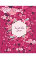 Weight Loss Tracker: Pink Floral Design, Weekly Menu Meal Plan And Weekly Workout Progress Planner Large Print 8.5" x 11" Weight Loss Meal Planner With Grocery Lists, Wo