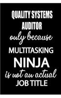 Quality System Auditor Only Because Multitasking Ninja Is Not an Actual Job Title