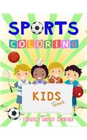 SPORTS Coloring Book For Kids: A Fun coloring book Filled With Cute Sport Player theme