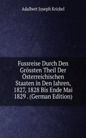 Fussreise Durch Den Grossten Theil Der Osterreichischen Staaten in Den Jahren, 1827, 1828 Bis Ende Mai 1829 . (German Edition)