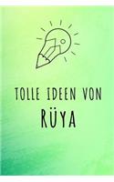 Tolle Ideen von Rüya: Unliniertes Notizbuch mit Rahmen für deinen Vornamen