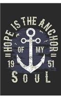 Anchor of my Soul Notebook: 6x9inch Anchor of my Soul Notebook blank Dot Grid