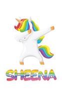 Sheena: Sheena 6x9 Journal Notebook Dabbing Unicorn Rainbow