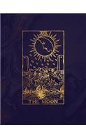 The Moon: (Rainbow Marble and Rose Gold - College Ruled Composition Notebook)