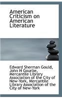 American Criticism on American Literature