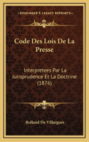 Code Des Lois De La Presse