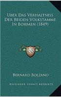 Uber Das Verhaltniss Der Beiden Volkstamme in Bohmen (1849)