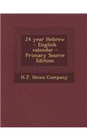24 Year Hebrew - English Calendar