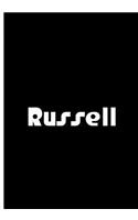 Russell - Black Notebook / Journal / Extended Lined Pages / Soft Matte Cover: An Ethi Pike Collectible: Custom Names