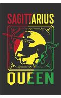 Sagittarius Queen: Black women journal, boujee birthday gift, melanin and educated, black women journal 6x9 Journal Gift Notebook with 125 Lined Pages