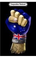 Composition Notebook: Australia Flag Australian Journal/Notebook Blank Lined Ruled 6x9 100 Pages