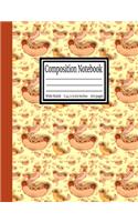 Composition Notebook: Wide Ruled 7.44 x 9.69 in, 100 page book for girls, kids, school, students and teachers