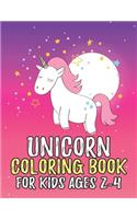 Unicorn Coloring Book for Kids Ages 2-4