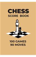 Chess Score Book 100 Games 90 Moves