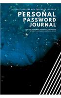 Personal Password Journal 6 x 9 in / 110 Pages: Internet Address + Password Logbook(1 First)