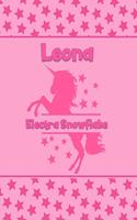 Leona Electra Snowflake: Personalized Draw & Write Book with Her Unicorn Name - Word/Vocabulary List Included for Story Writing