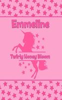 Emmeline Twirly Honey Bloom: Personalized Draw & Write Book with Her Unicorn Name - Word/Vocabulary List Included for Story Writing