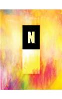 Monogram "N" Sketchbook: Blank Art Pad Notebook Journal Portfolio(14 Tropo One 150 Sketch)
