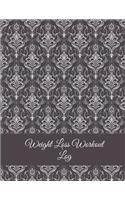 Weight Loss Workout Log: Brown Design, Weekly Menu Meal Plan And Weekly Workout Progress Planner Large Print 8.5" x 11" Weight Loss Meal Planner With Grocery Lists, Workout 