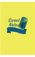 Sweet Notes: 6"x9" Ruled Lined Notebook - Watercolor Texture Colorful Popsicle Sweet Dessert Cover. Matte Softcover And White Interior Papers.