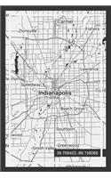 Weekly Planner: Book with Indianapolis Indiana Map Cover Design ( USA )