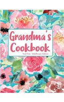 Grandma's Cookbook Teal Pink Wildflower Edition