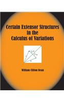 Certain Extensor Structures in the Calculus of Variations