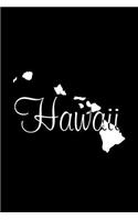 Hawaii - Black Lined Notebook with Margins: 101 Pages, Medium Ruled, 6 x 9 Journal, Soft Cover