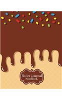 Bullet Journal Notebook: Cute Sweets & Food Drawing Cover: Notebook Dot-Grid: Bullet Journal Notebook for Journaling, Doodling, Creative Writing, School Notes, and Capturing