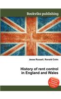 History of Rent Control in England and Wales: (English)