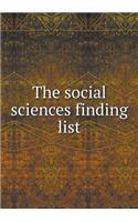 The Social Sciences Finding List