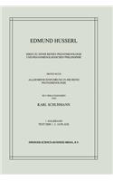 Ideen Zu Einer Reinen Phänomenologie Und Phänomenologischen Philosophie: Erstes Buch: Allgemeine Einführung in Die Reine Phänomenologie