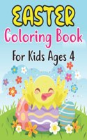 Easter Coloring Book For Kids Ages 4