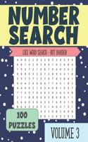 Number Search: Puzzle Book for Seniors and Adults VOLUME 3