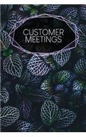 Customer Meetings: notebook to filling out - recording of customer appointments - summary, To Do, customer info - 120 pages - A5 - motif: Sheets