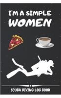 Scuba Diving Log Book for Women - Black Cover