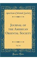 Journal of the American Oriental Society, Vol. 16 (Classic Reprint)