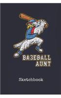 Sketchbook: Baseball Aunt US Blank Writing Journal Patriotic Stars & Stripes Red White & Blue Cover Daily Diaries for Journalists & Writers Note Taking Write ab
