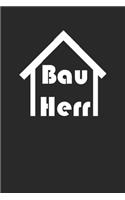 Bauherr: A5 Notizbuch Demi Raster / Karo / Kariert 120 Seiten für Bastler, Schrauber, Heimwerker und Handwerker. I Geschenkidee für Heimwerker