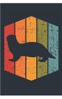 Retro Otter Notebook - Gift for Otter Lovers - Vintage Otter Journal - Otter Diary for Boys and Girls