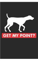 Get my Point: German Shorthaired Pointer Dot Grid Journal, Diary, Notebook 6 x 9 inches with 120 Pages