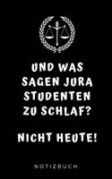 Und Was Sagen Jura Studenten Zu Schlaf? Nicht Heute! Notizbuch