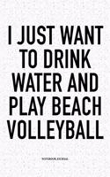 I Just Want to Drink Water and Play Beach Volleyball: A 6x9 Inch Matte Softcover Diary Notebook with 120 Blank Lined Pages and a Funny Gaming Sports Cover Slogan