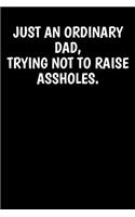 Just An Ordinary Dad, Trying Not To Raise Assholes.: A thoughtful gratitude keepsake memoirs composition log book.