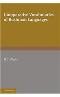 Comparative Vocabularies of Bushman Languages