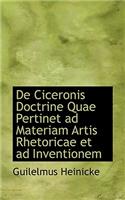 de Ciceronis Doctrine Quae Pertinet Ad Materiam Artis Rhetoricae Et Ad Inventionem: (English)