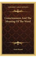 Consciousness and the Meaning of the Word