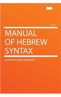 Manual of Hebrew Syntax