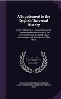 Supplement to the English Universal History